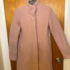 Old Navy Rose Mohair-ish Hidden Button Coat (xs)